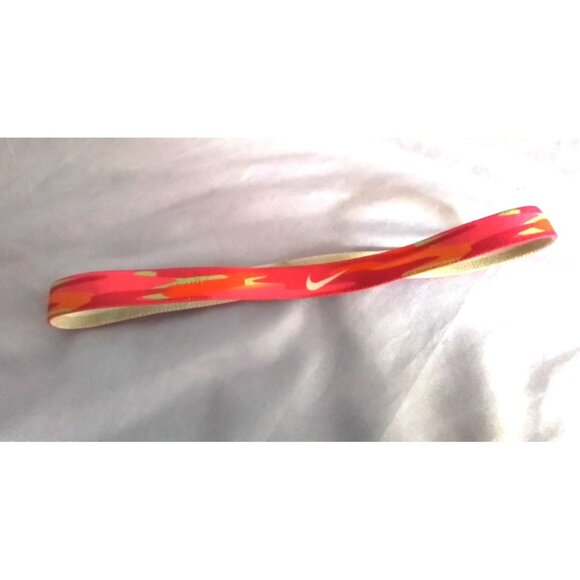 Nike Women's Stretchy Hair Tie Headband Neon Pink Orange Yellow - Picture 1 of 2
